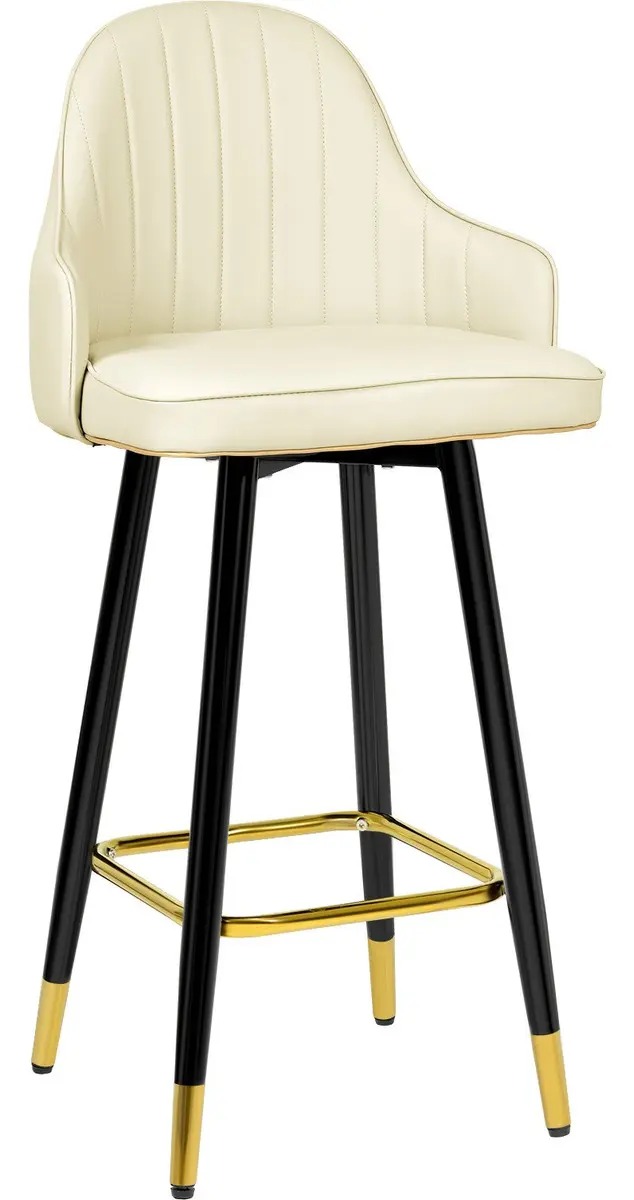 Silla Alta, Fija, con brazos, en beige o negro