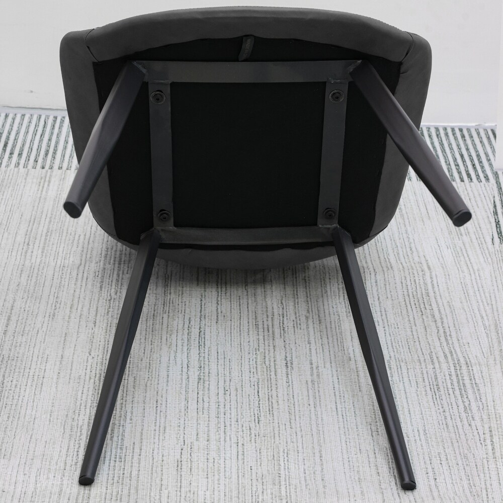 Silla Barril, Asiento curvo tapizado camel, patas de metal — foto 9 de 10
