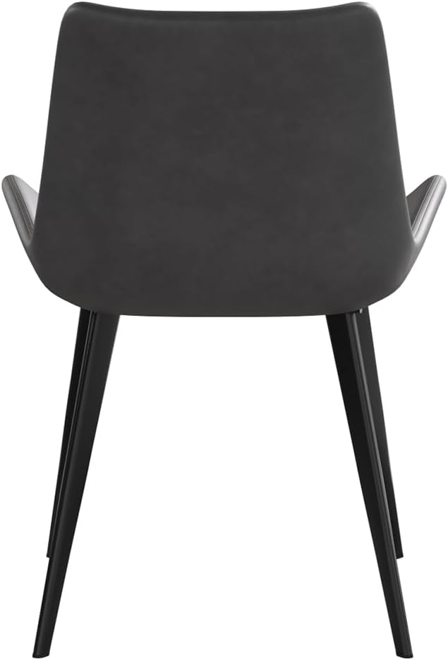 Silla Barril, Asiento curvo tapizado camel, patas de metal — foto 7 de 10